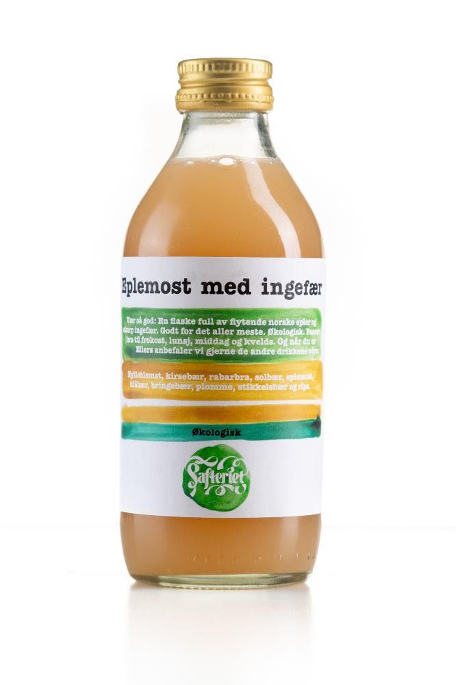 Eplemost med ingefær, 0,25 l, økologisk, Safteriet