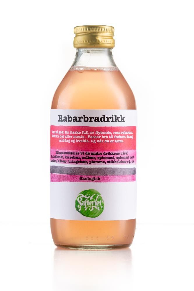 Rabarbradrikk, 0,25 l, økologisk, Safteriet