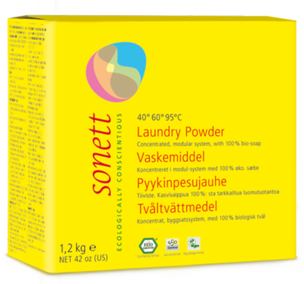 Vaskepulver, 1,2 kg, økologisk, Sonett
