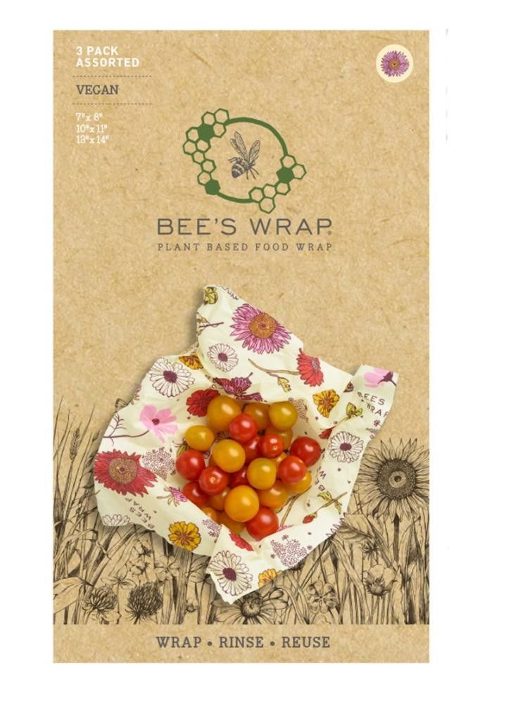 BeesWrap - Multipack 3 ark, vegan, Meadow Magic