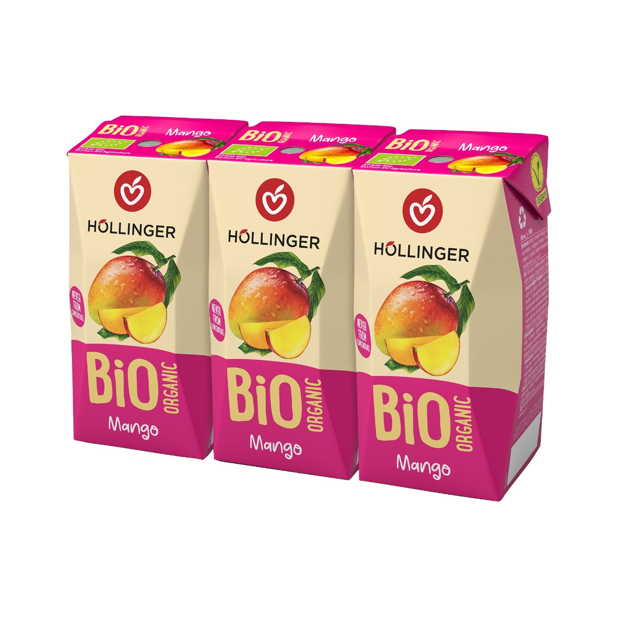 Mangojuice, 3x200 ml, økologisk, Höllinger Juice