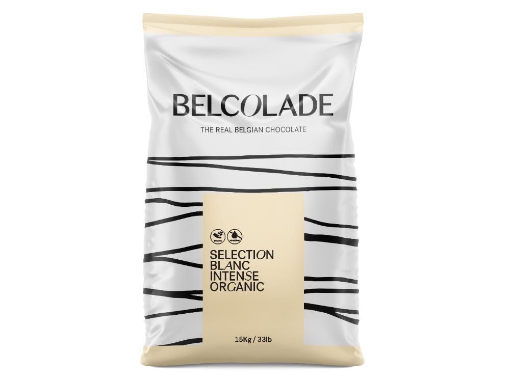 Sjokolade, 34%, hvit, 15 kg, økologisk, Belcolade