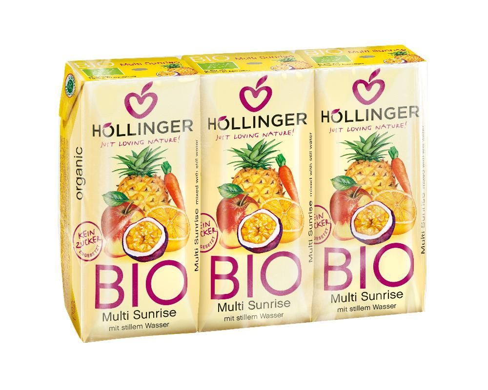 Multifruktjuice, 3x200 ml, økologisk, Höllinger Juice