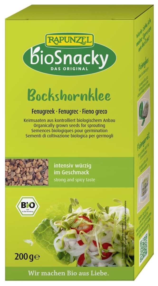 Spirefrø, bukkehornkløver, 200 g, økologisk, bioSnacky