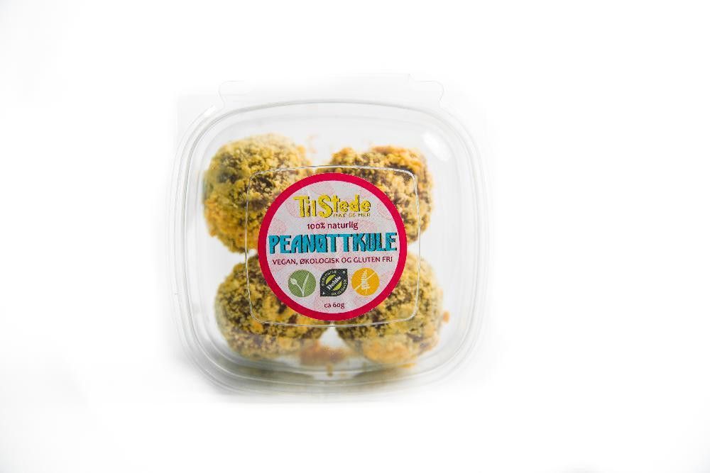 Peanøttkuler, 4 stk, økologisk, Tilstede Mat og Mer