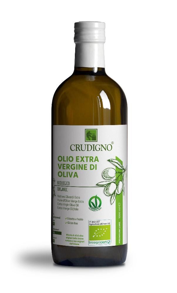 Olivenolje, extra virgin, 1 l, økologisk, Crudigno
