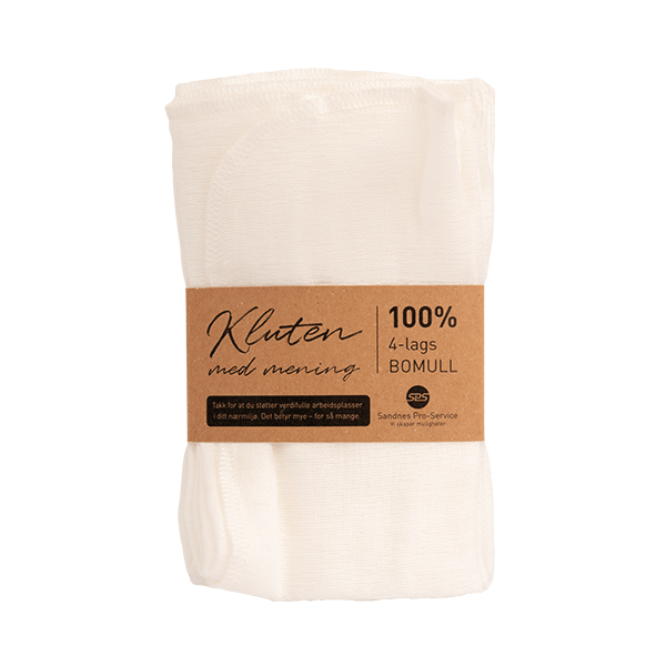 Babyklut, hvit kant, 30 x 33 cm, 5-pak