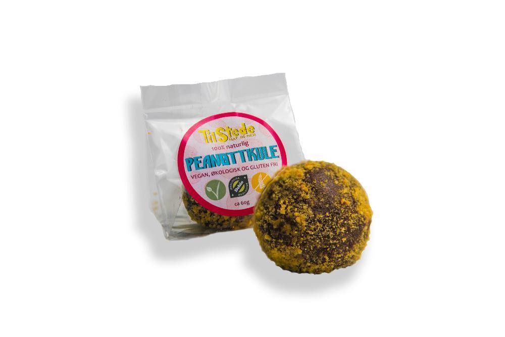 Peanøttkule, 60 g, økologisk, Tilstede Mat og Mer