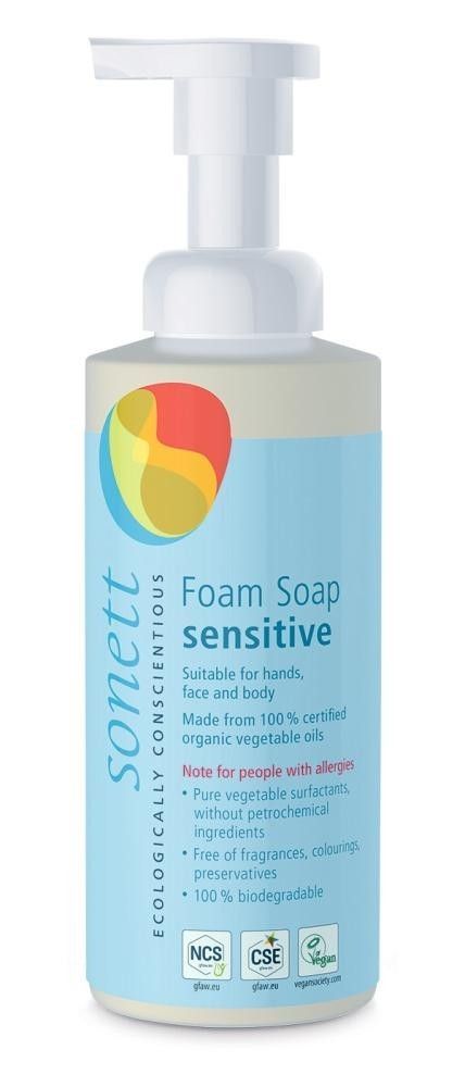 Skumsåpe, sensitiv, 200 ml, økologisk, Sonett