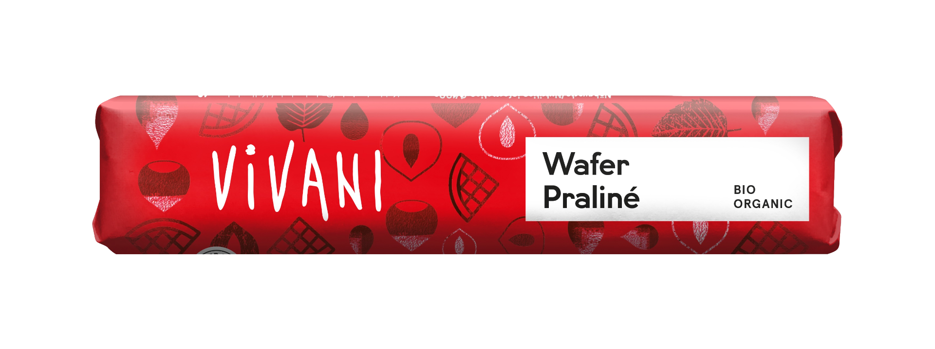 Melkesjokolade,Wafer Praliné,40g,økologisk, Vivani
