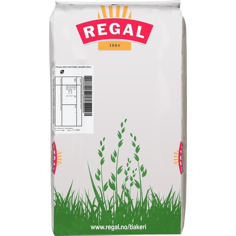Hvetemel bakeri 25 kg, økologisk, Regal