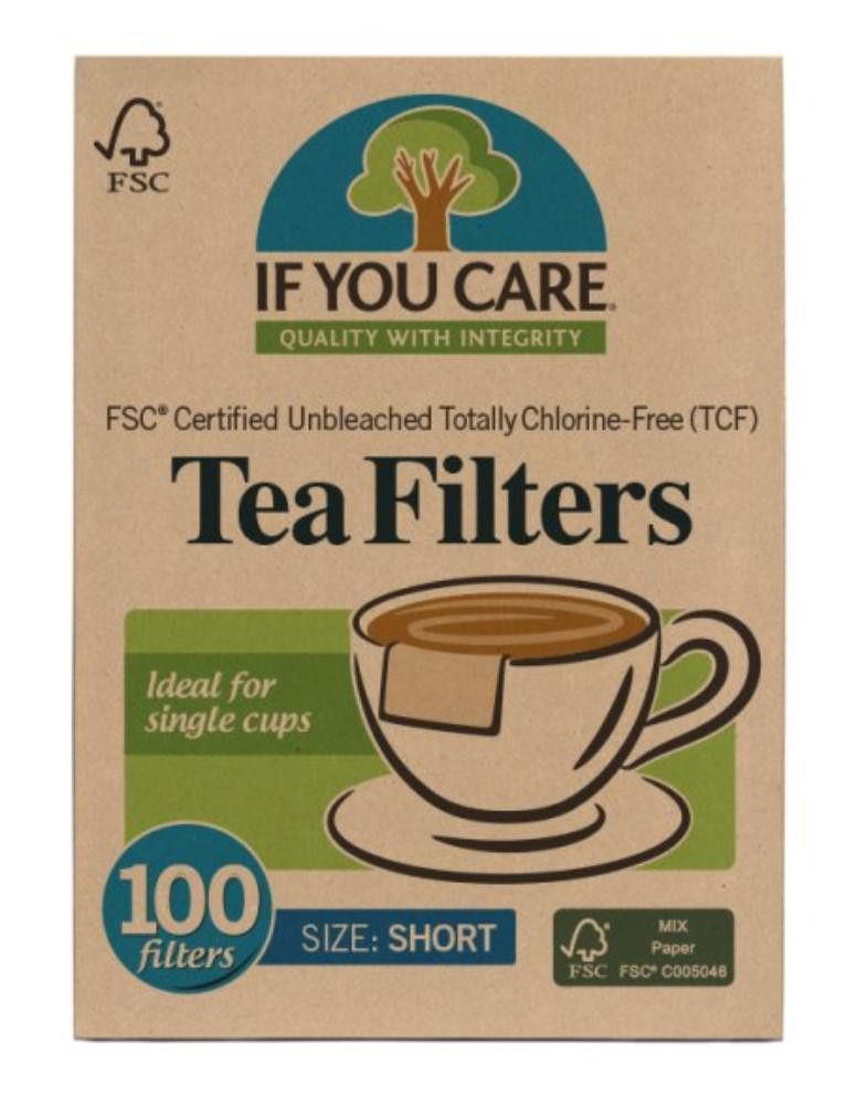 Tefilter, korte, 100 stk, økologisk, If You Care