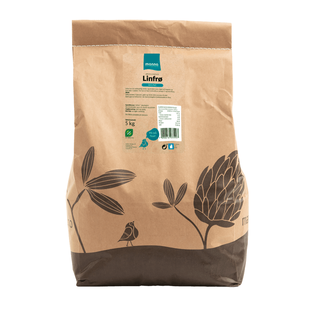 Linfrø, 5 kg, økologisk, Manna