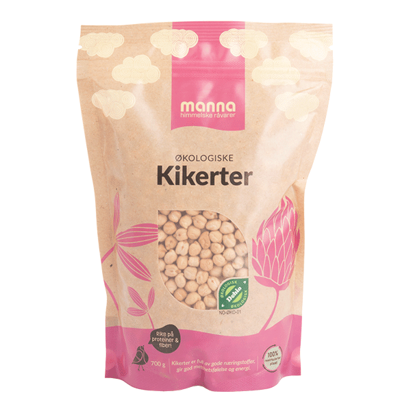 Kikerter, 700 g, økologisk, Manna