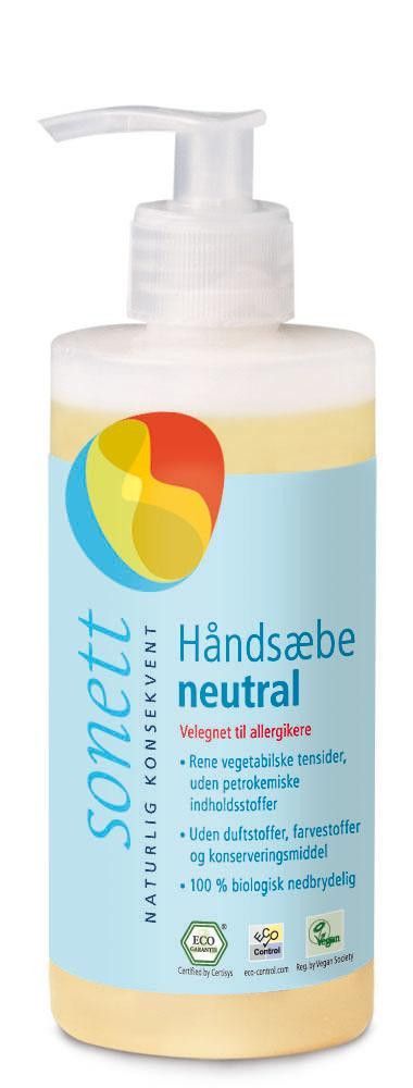 Håndsåpe, sensitiv, 300 ml, økologisk, Sonett