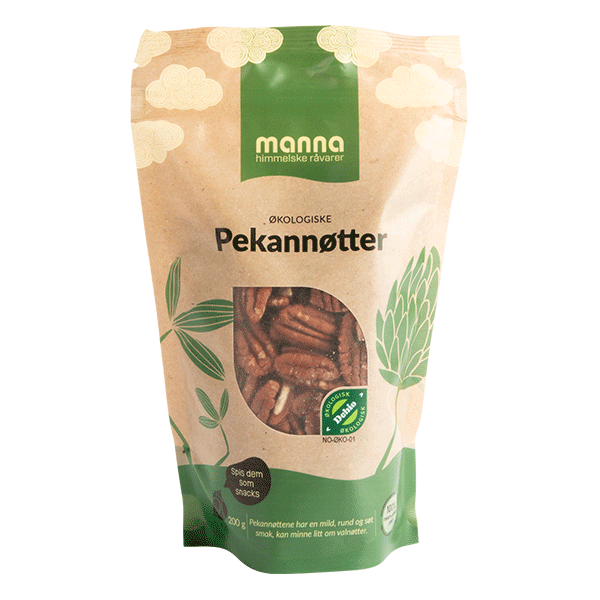 Pekannøtter, 200 g, økologisk, Manna
