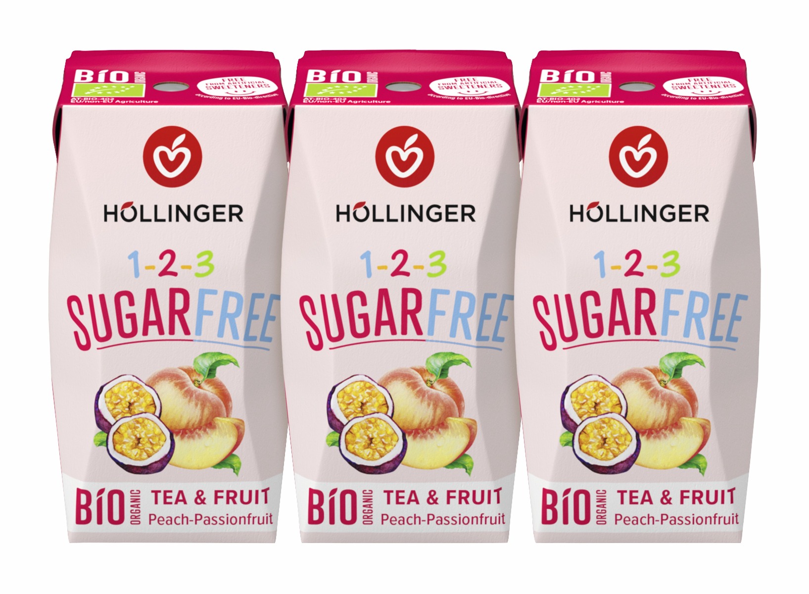 Peach passionjuice, 3x200 ml, økologisk, Höllinger Juice