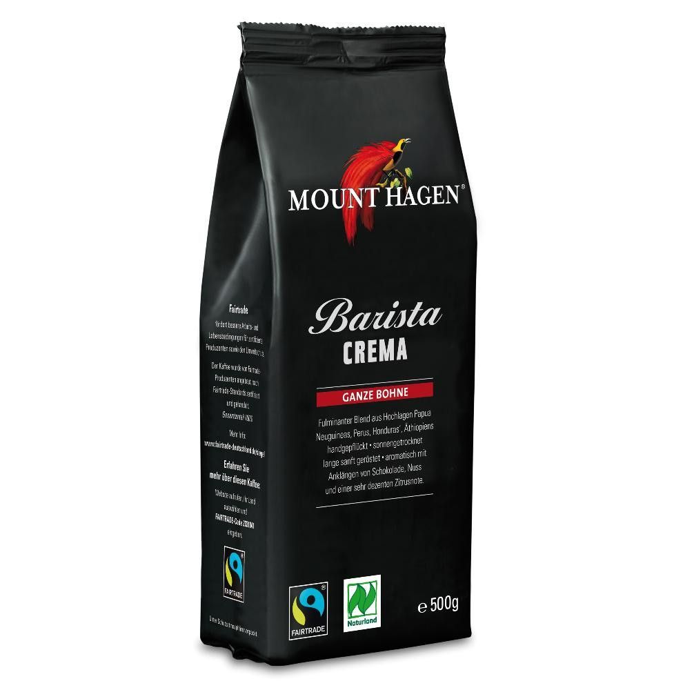 Kaffe Crema, bønner, 500 g, økologisk, Mount Hagen