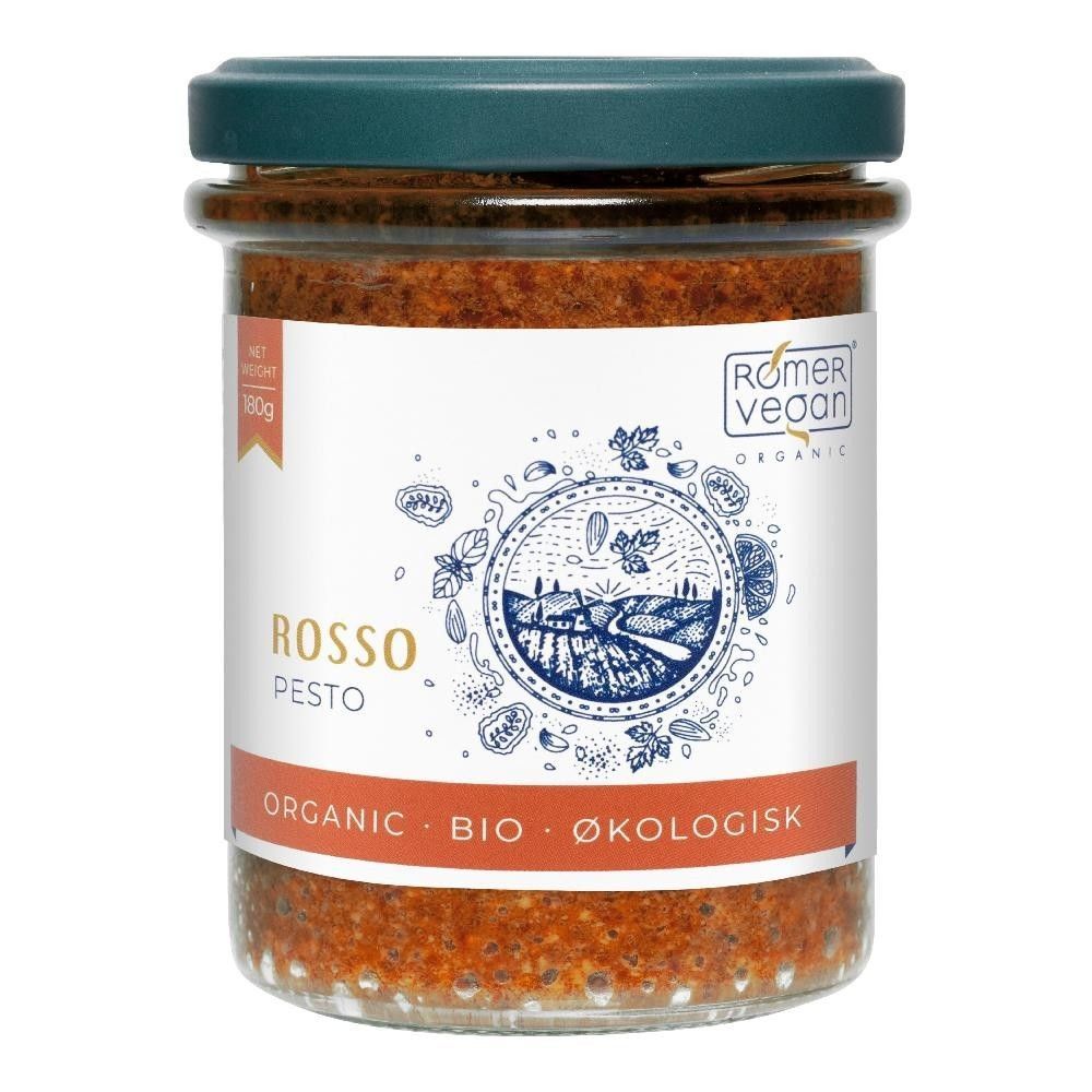 Pesto, rød, 180 g, økologisk, Rømer Vegan