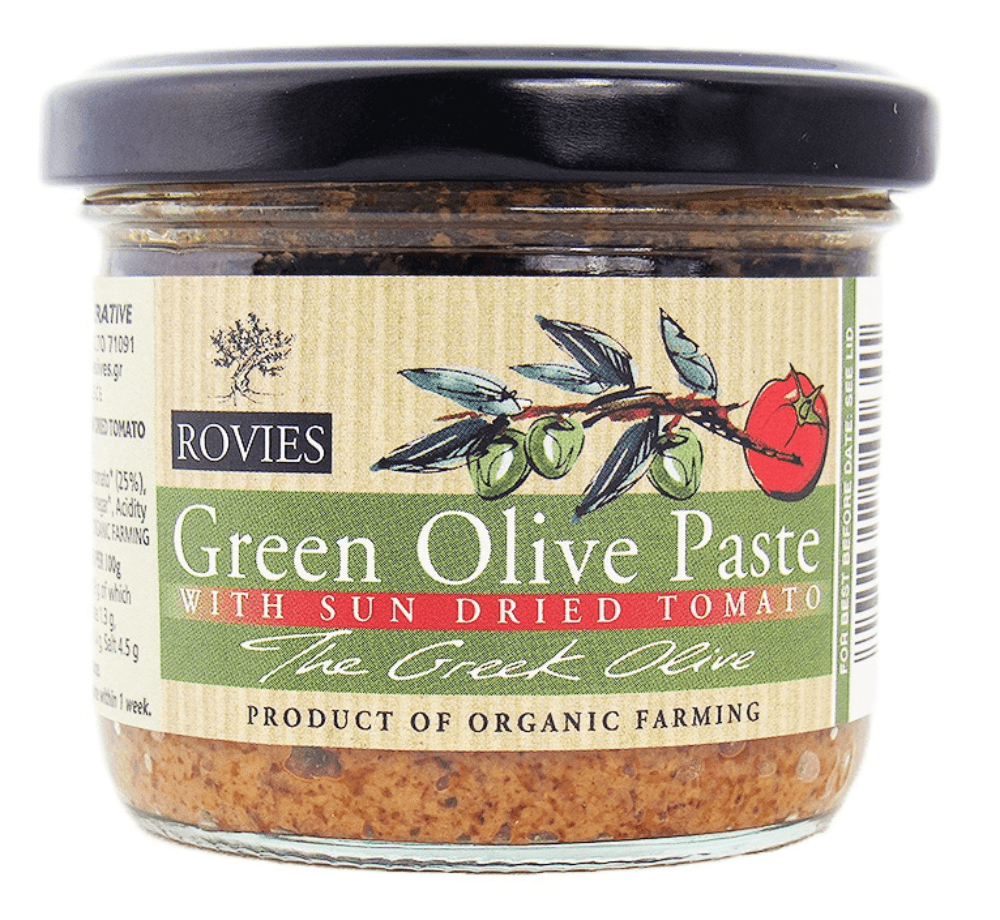Olivenpuré m/tomat,180 g, økologisk, Rovies