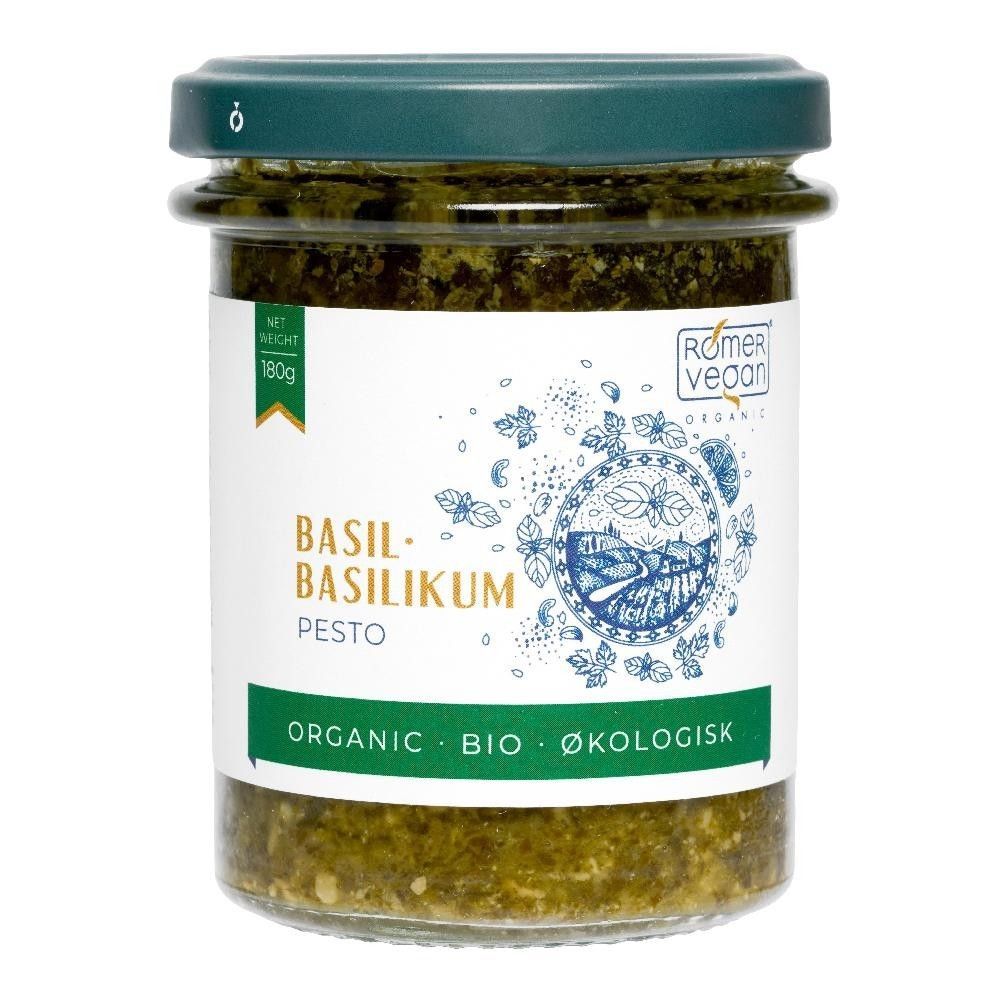 Pesto, basilikum, 180 g, økologisk, Rømer Vegan