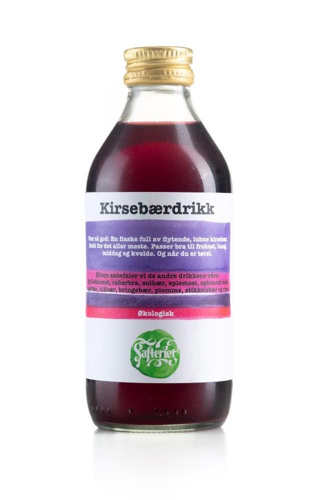 Kirsebærdrikk, 0,25 l, økologisk, Safteriet
