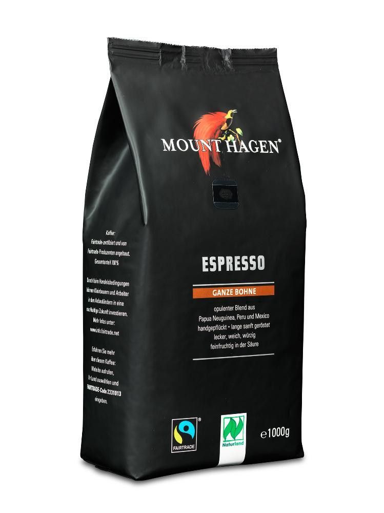 Espresso, Arabica, 1 kg, økologisk, Mount Hagen