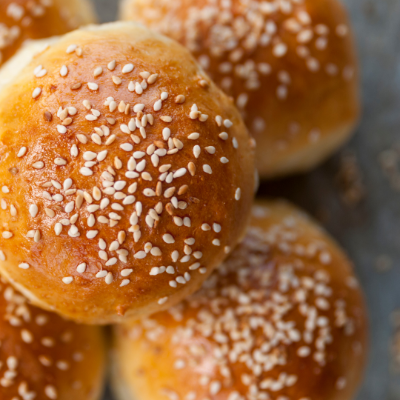 Hjemmelaget hamburgerbrød