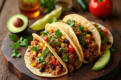 Tacofyll med svarte bønner og quinoa