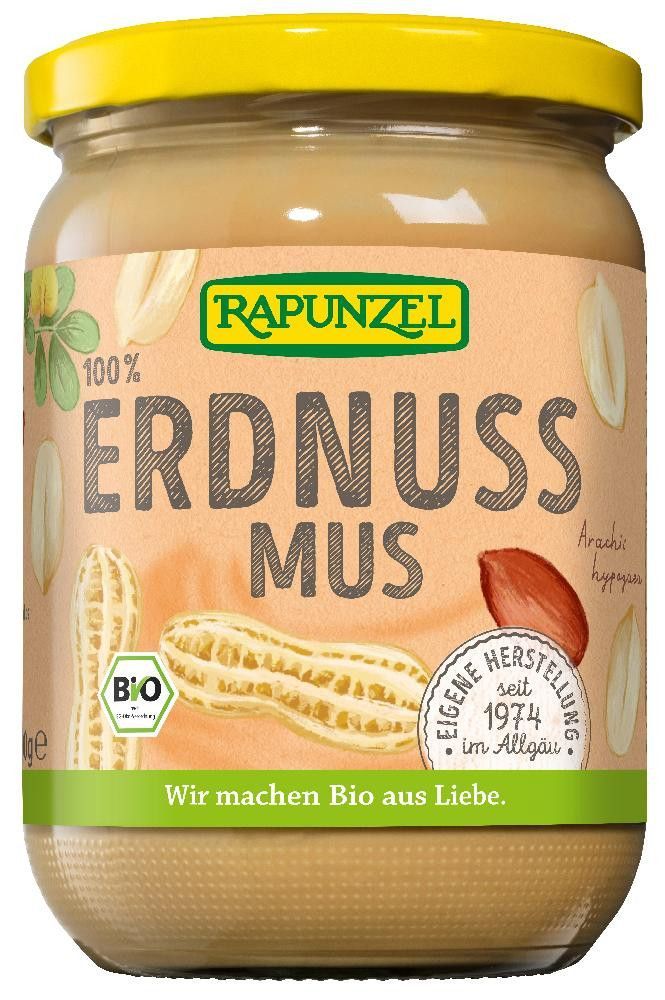 Peanøttsmør u/salt, 250 g, økologisk, Rapunzel