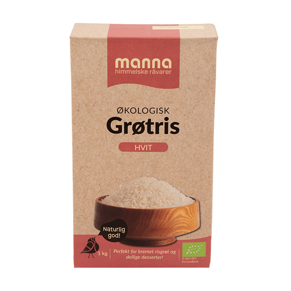 Grøtris, hvit, 1 kg, økologisk, Manna